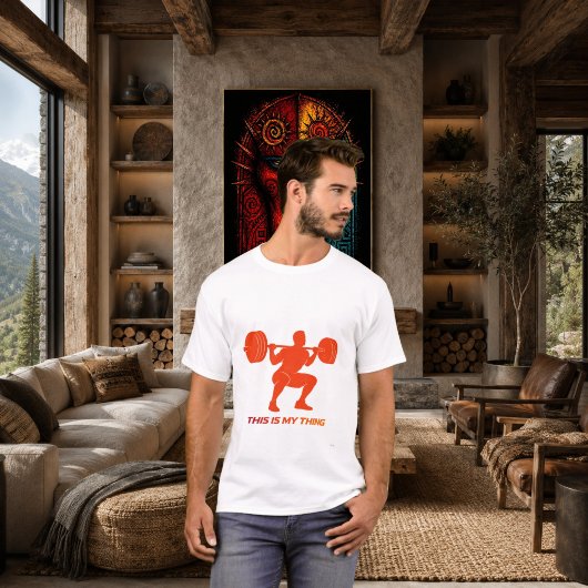 Gewichtheffen Silhouet Actie Lifestyle Design T-shirt