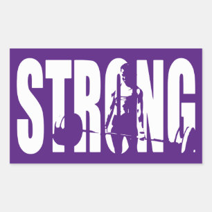 "Gewichtheffen" Vrouwen motivatie - STRONG Rechthoekige Sticker