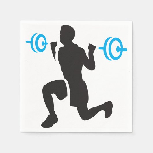 Gewichtheffer Papieren servetten (Voorkant)