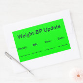 Gewichtscijfers voor de updateoverzicht van Bp Rechthoekige Sticker (Envelop)