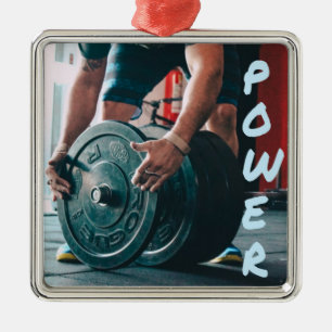 Gewichtsgewicht Lifende Gym Health Metalen Ornament