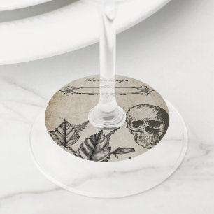 Gewichtskeperhalloween - Labels van wijnglas