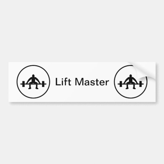 Gewichtsteken Bumpersticker (Voorkant)