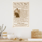  gewichtstoename advertentie vanaf 1908 poster (Keuken)