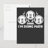 Gewichtstoename Gym fitness Wiskunde Gewichtsberek Briefkaart (Voorkant / Achterkant)