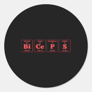 Gewichtstoename in de buikspieren Barbells Workou Ronde Sticker