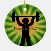 Gewichtstraining Geschikt ontwerp Ornament (Achterkant)