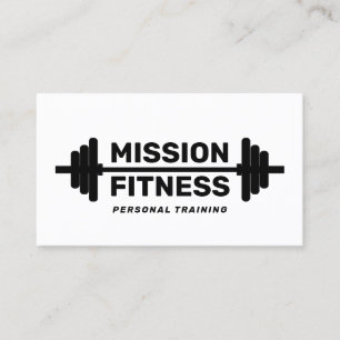 Gewichtstraining Personal Trainer Black White Visitekaartje