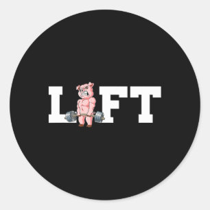Gewichtstraining voor gym gym-gym-liften dodelijk ronde sticker
