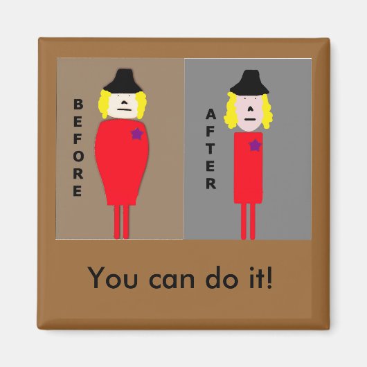 Gewichtsverlies Aanmoediging Magneet Vrouwen (Voorkant)