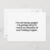 gewichtsverlies briefkaart (Voorkant / Achterkant)