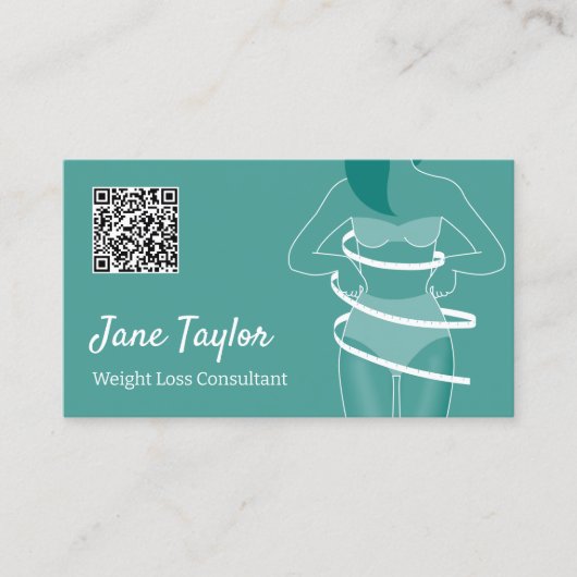 Gewichtsverlies Custom QR Visitekaartje (Voorkant)