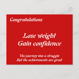 Gewichtsverlies felicitatiekaarten briefkaart