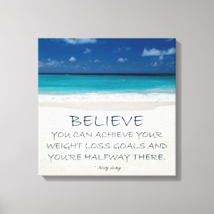 Gewichtsverlies Motivatie canvas: Beach 08 Canvas Afdruk