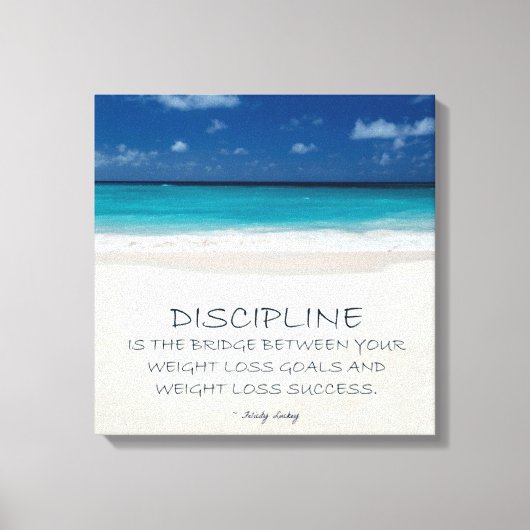 Gewichtsverlies Motivatie Canvas: Strand 03 Canvas Afdruk (Voorkant)