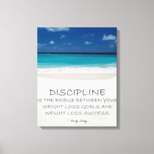 Gewichtsverlies Motivatie Canvas: Strand 03 Canvas Afdruk (Voorkant)