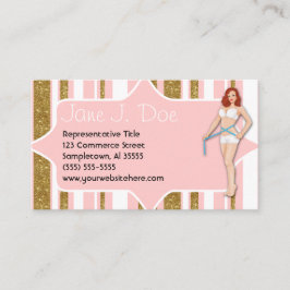 Gewichtsverlies Pinup Glitter Visitekaartje