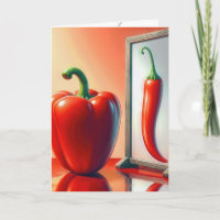 Gewichtsverlies Rode Paprika Kijkt in de Spiegel