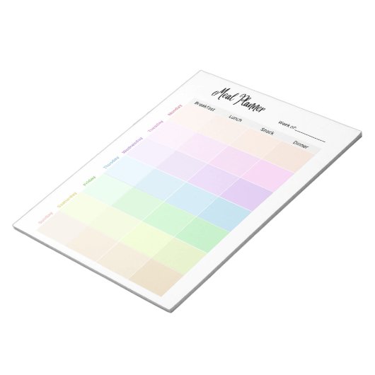  gewichtsverlies tracker & maaltijdplanner notitieblok (Schuin)