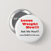 Gewichtsverlies Water Ronde Button 5,7 Cm (Voorkant /achterkant)