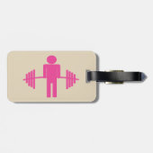 Gewichtverhogend Bagagelabel in roze (Achterkant horizontaal)