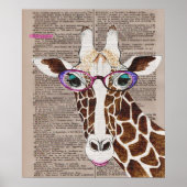 Gewijzigd Art Funky Giraffe Poster (Voorkant)