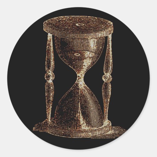 gewijzigd licht Steampunk Alchemy Hourglass Ronde Sticker (Voorkant)