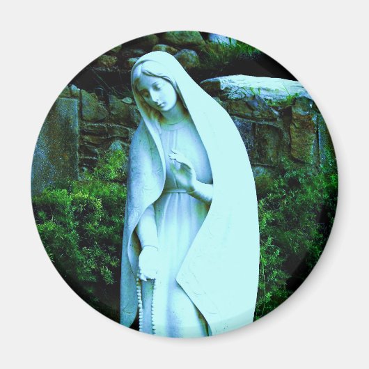 Gewijzigde Blauwe Maagd Maria Magneet (Voorkant)