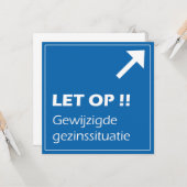 gewijzigde gezinssituatie kaart (Voorkant / Achterkant in situ)