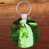 Gewijzigde Groene Maagd Maria Sleutelhanger (Voorkant)