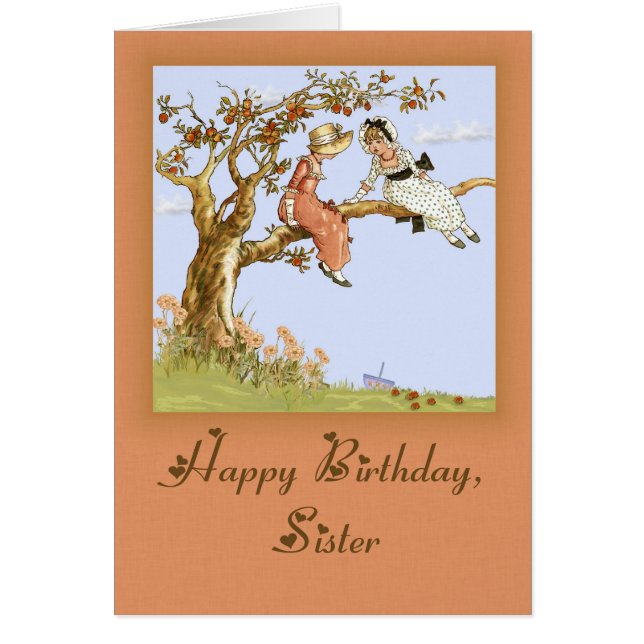 Gewijzigde Kate Greenaway-meisjes in Apple Tree (Voorkant)