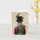 gewijzigde kunst konijn boek pagina kaart (Gele Bloem)