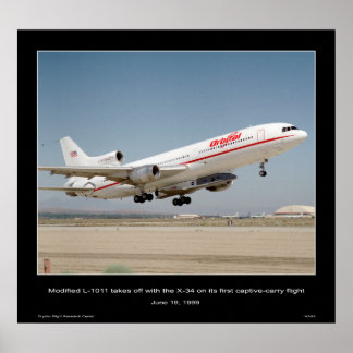 Gewijzigde L-1011 start met de X-34 Poster