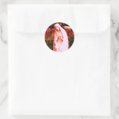 Gewijzigde Rode Maagd Maria Ronde Sticker (Tas)