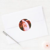 Gewijzigde Rode Maagd Maria Ronde Sticker (Envelop)