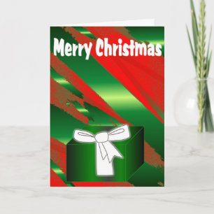Gewikkeld Cadeau Vrolijke kerst Kaart
