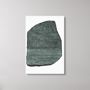 Gewikkeld Canvas Rosetta Stone Egyptian hieroglyph Afdruk