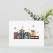 Gewikkelde cadeaus voor een verjaardag (Staand voorkant)