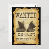 Gewilde doden en levend.  De kat van Schroedinger Briefkaart (Voorkant / Achterkant)