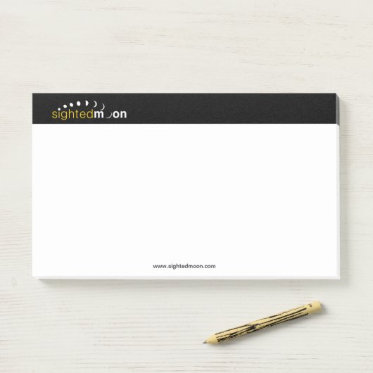 Gewogen maan Logo 10X6 Post-it® Notes (Op bureau)