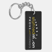 Gewogen Moon Proef Alle Dingen Geel Typografie Sleutelhanger (Voorkant Links)