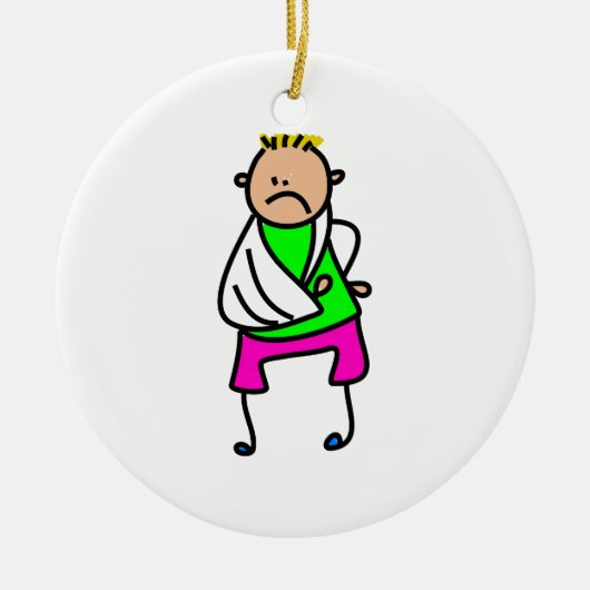 Gewonde Kind Keramisch Ornament (Voorkant)