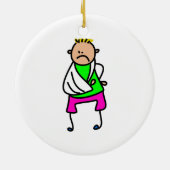 Gewonde Kind Keramisch Ornament (Achterkant)