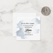 *~ Gewonde Pijnleisteen Blauw Quote AP62 Nota Kaar Notitiekaartje (Voorkant / Achterkant in situ)