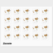 Gewonde puppy Dog Vierkante Sticker (Vel)