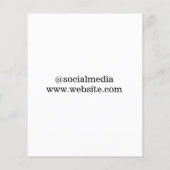 gewone aangepaste blauwe paarse zwarte bladeren vo flyer (Achterkant)