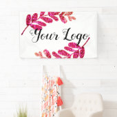 gewone aangepaste blauwe paarse zwarte bladeren vo spandoek (Insitu)