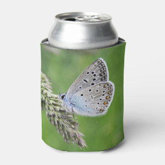 Gewone Blauwe Vlinder op Gras Blikjeskoeler