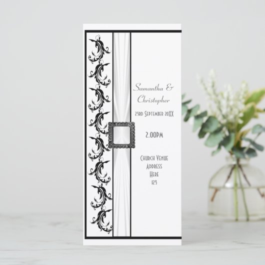 Gewone bruiloft tussen zwarte en witte kerken programma (Staand voorkant)