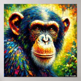 GEWONE CHIMPANSEE POSTER
